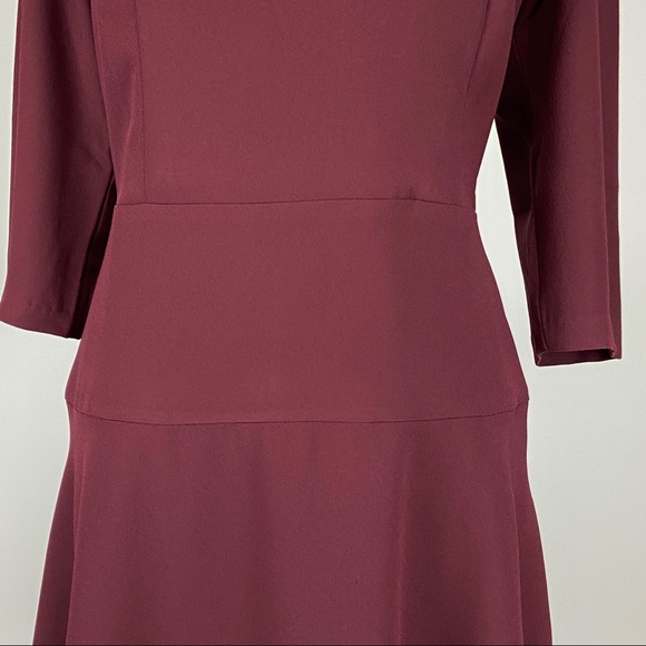 Ann Taylor Seamed Flare Dress in Mauve Rose 14 - Picture 5 of 15